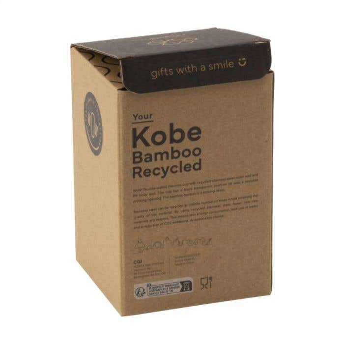 Thermosbeker Kobe | RVS | 350 ml | Bamboe onderzijde