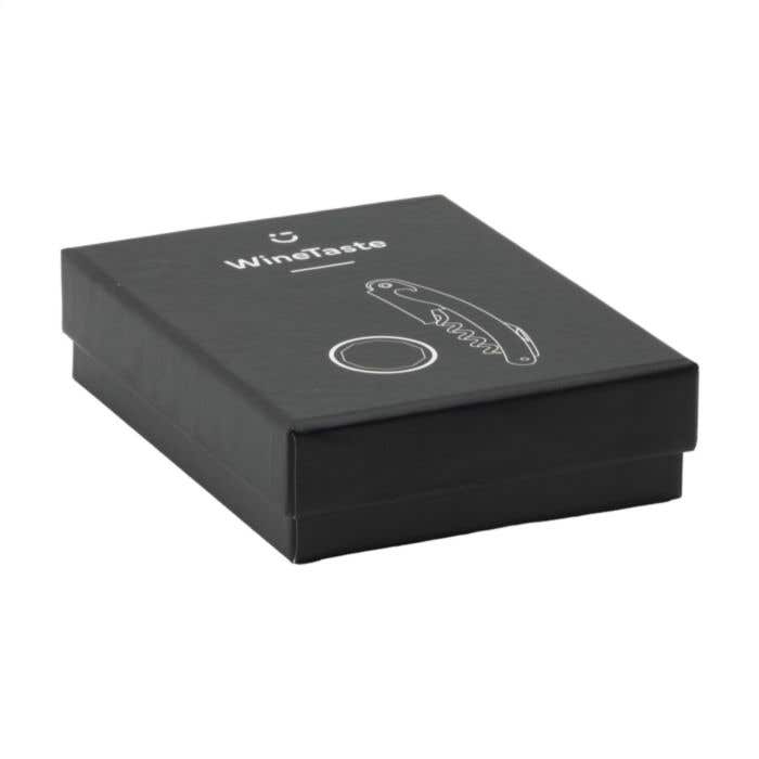 Wijngeschenkset | Kelnermes en druppelvanger | Mat staal