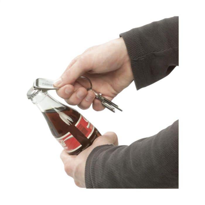 Carrera | Sleutelhanger met flesopener | Matmetaal