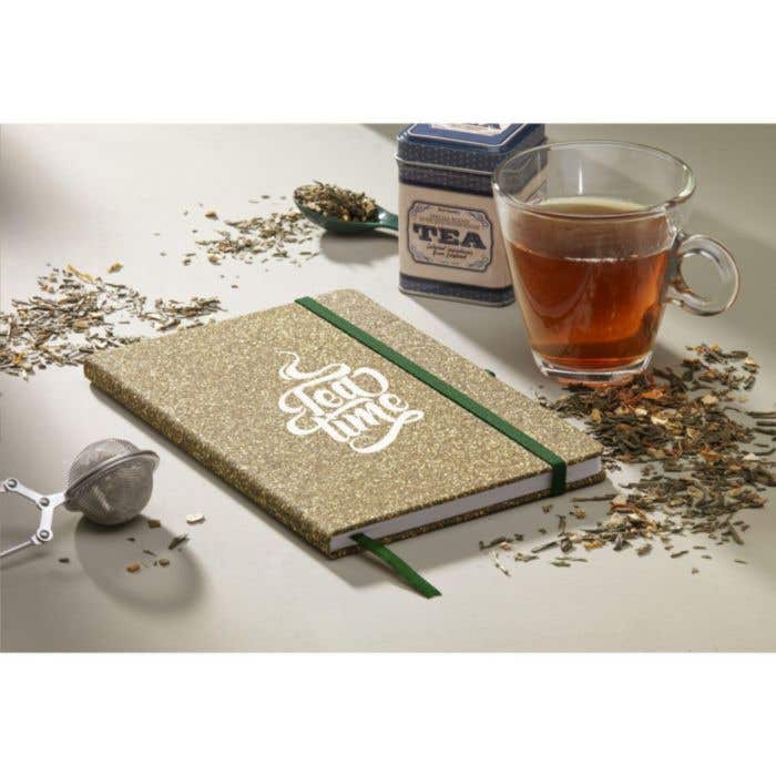 Notitieboek | Gerecycled | A5 | Theebladeren en kurk