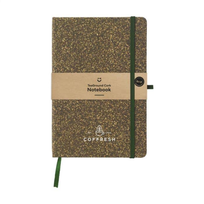 Notitieboek | Gerecycled | A5 | Theebladeren en kurk