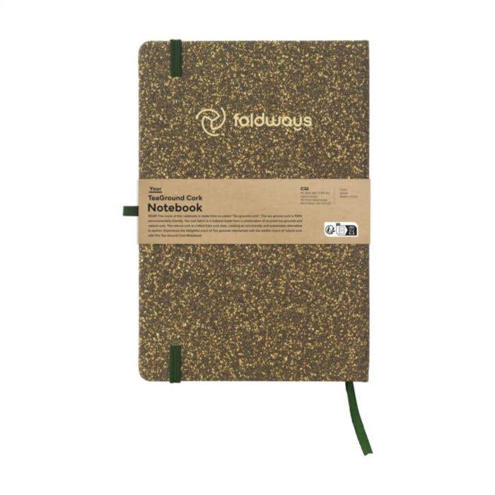 Notitieboek | Gerecycled | A5 | Theebladeren en kurk