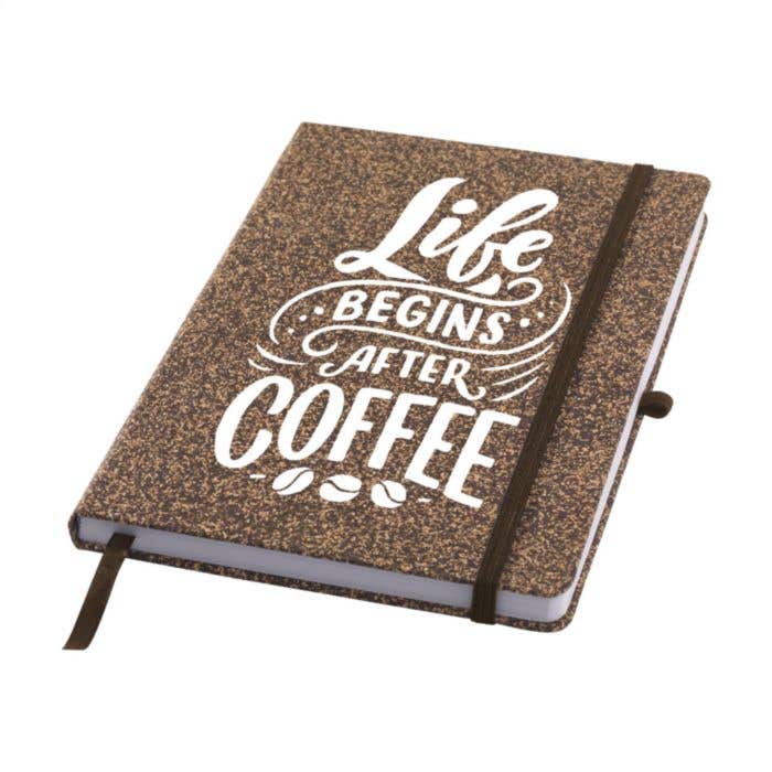 Notitieboek | Koffiedik en kurk | A5 | Gelinieerd