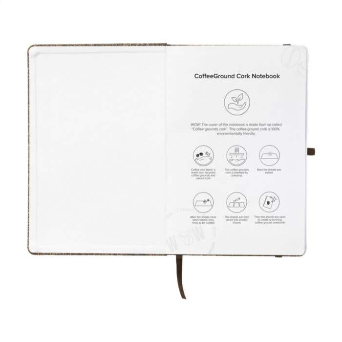 Notitieboek | Koffiedik en kurk | A5 | Gelinieerd