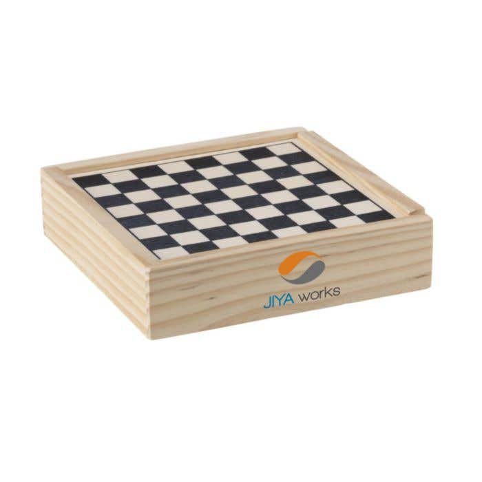 Spellenkist | Hout | 5 klassieke spellen
