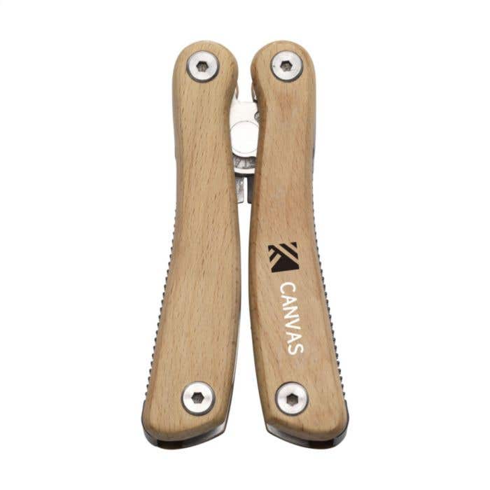 Multitool | Roestvrij staal | 11 functies | Beukenhouten greep