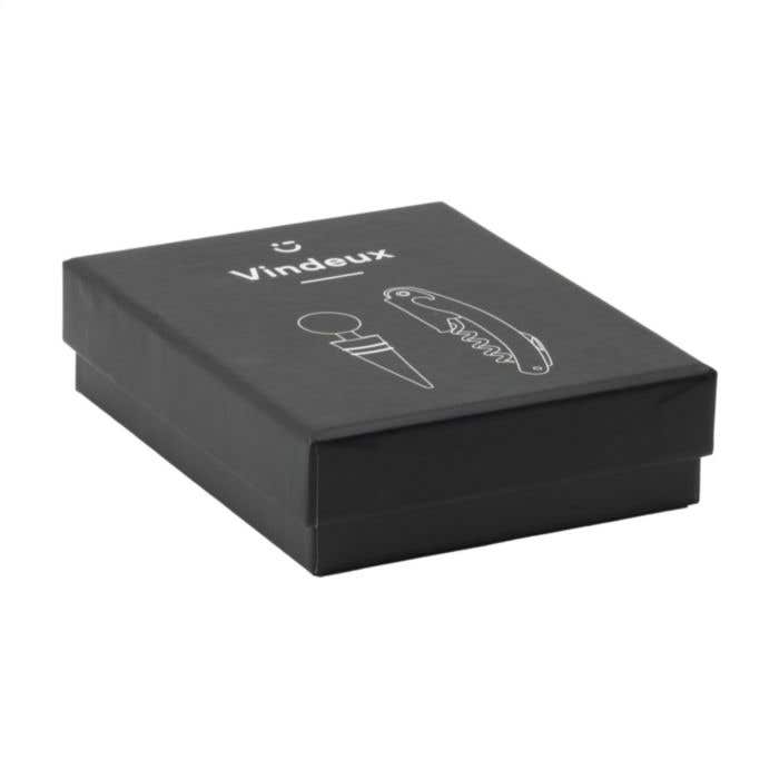 Wijngeschenkset Vindeux | 2-delig | Kelnersmes en flessenstopper