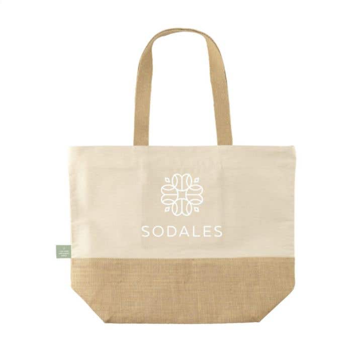 Strandtas | Jute en organisch katoen | 30 l