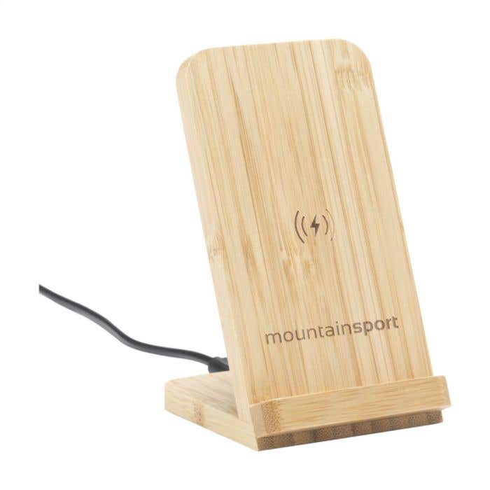 Draadloze oplader | Bamboe | 15W | Horizontaal & verticaal