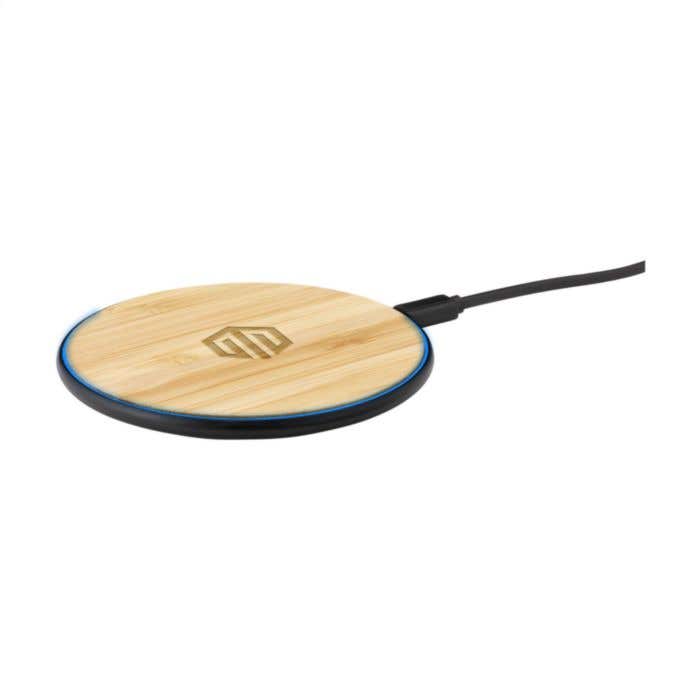 Draadloze snellader | Bamboe | 10W | Qi-compatibel