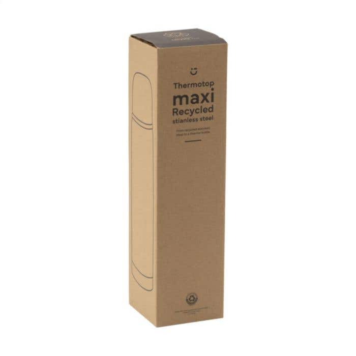Thermosfles | Gerecycled RVS | 1 l | Druksysteem