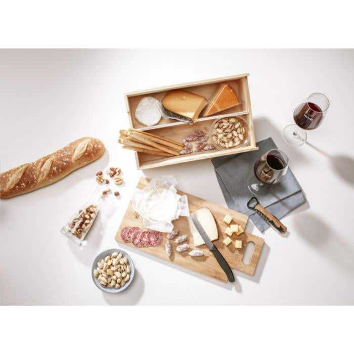 Wijnkist Say Cheese | FSC® hout | Bamboe deksel
