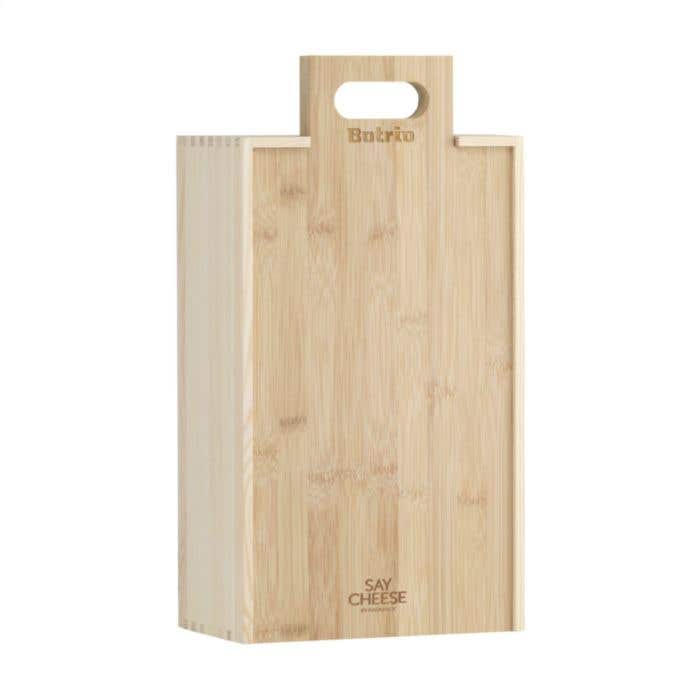 Wijnkist Say Cheese | FSC® hout | Bamboe deksel