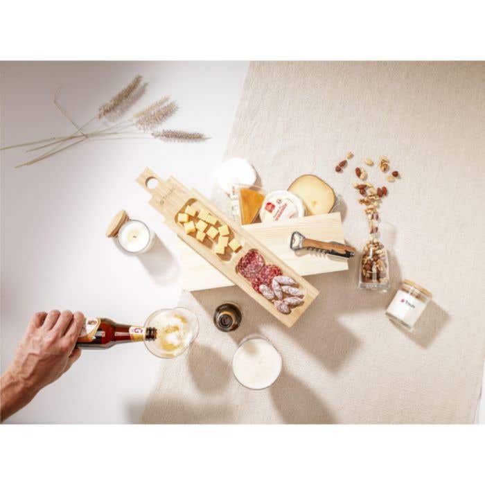 Wijnkist | FSC® Hout & Bamboe | Met tapasplank