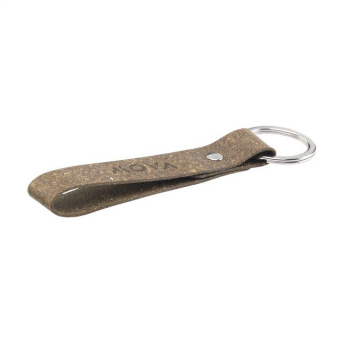 Sleutelhanger | Gerecycled leer | Metalen ring