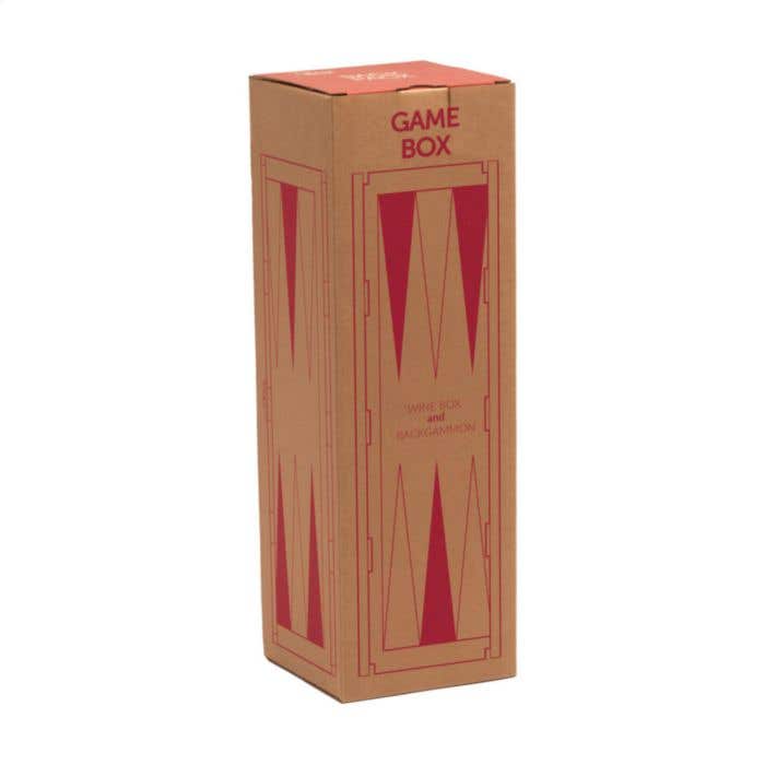 Rackpack wijnkist Backgammon | FSC® Dennenhout | 2-in-1
