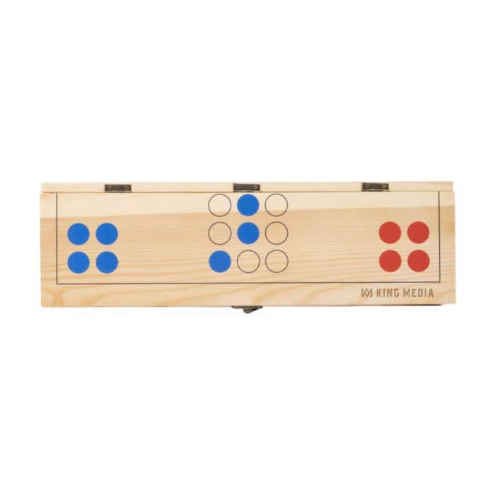 Wijnkist Gamebox Ludo | Dennenhout | 1 fles