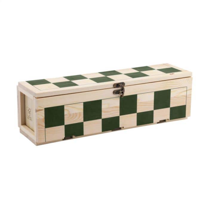 Wijnkist Rackpack Gamebox Chess | FSC® Hout | Met schaakspel