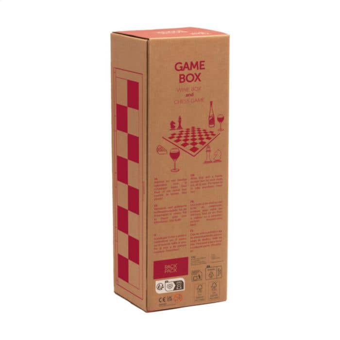 Wijnkist Rackpack Gamebox Chess | FSC® Hout | Met schaakspel