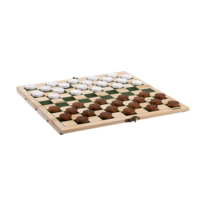 Wijnkist Rackpack Gamebox Checkers | FSC® hout | Met damspel