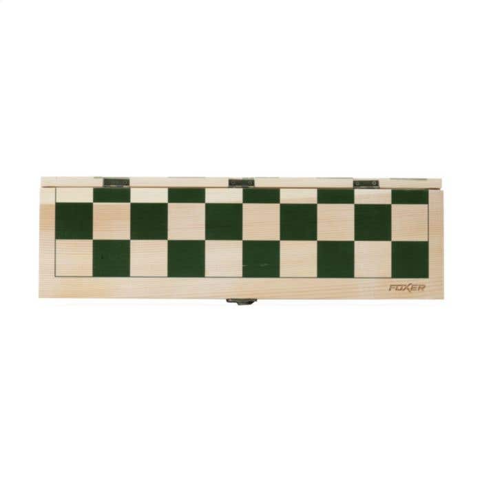 Wijnkist Rackpack Gamebox Checkers | FSC® hout | Met damspel