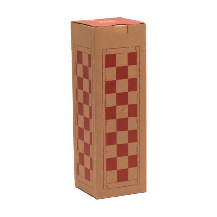 Wijnkist Rackpack Gamebox Checkers | FSC® hout | Met damspel