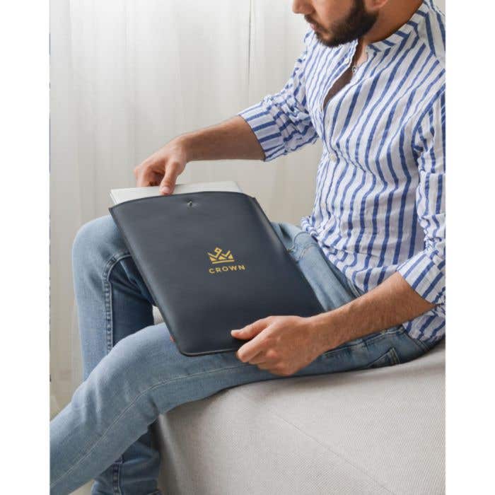 Laptopsleeve | Gerecycled leer | 16 inch