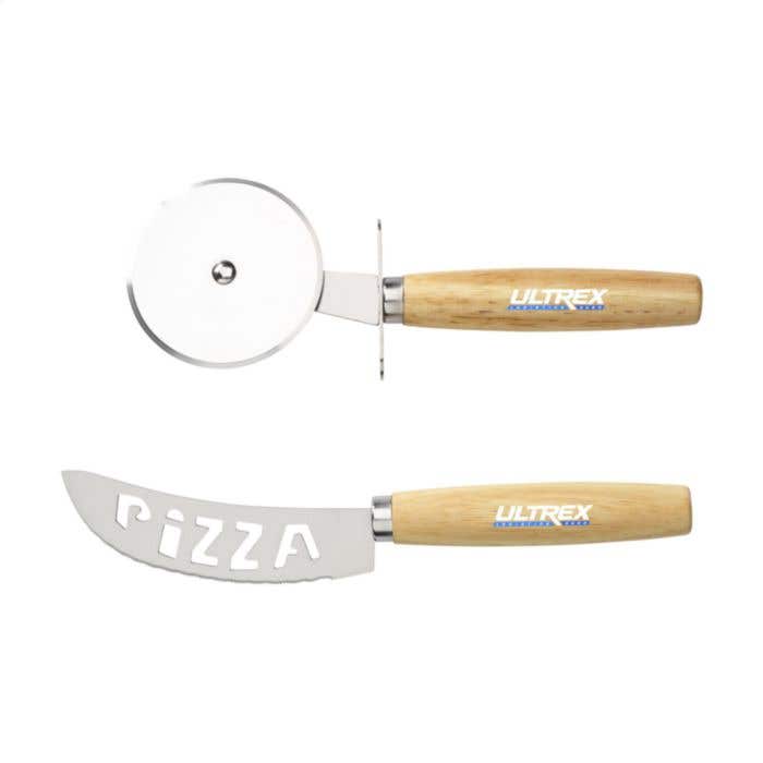 Pizzaset Wooosh | FSC® Beukenhout | Mes en snijder