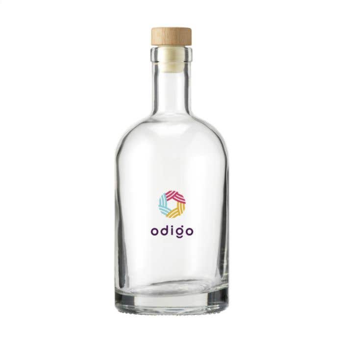 Drinkfles Helsinki | Glas | 700 ml | Houten dop