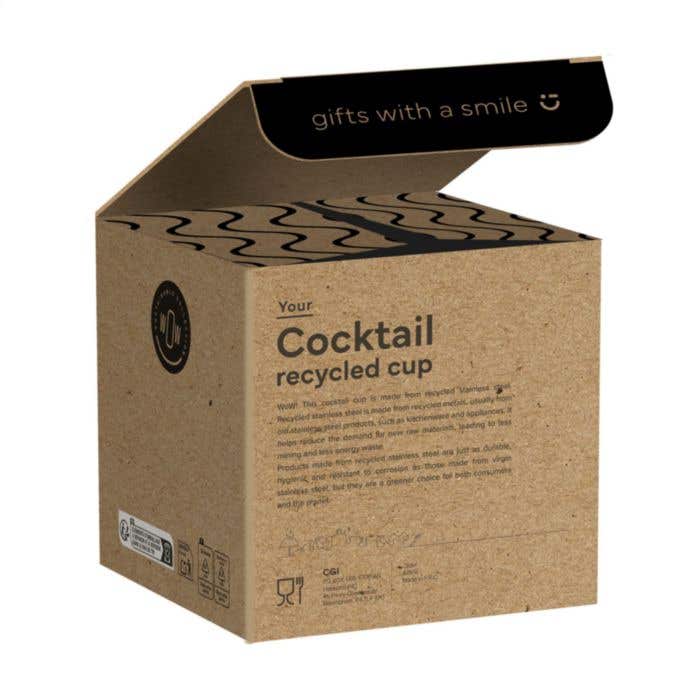 Cocktailbeker | Gerecycled RVS | 400 ml | Koperkleurig