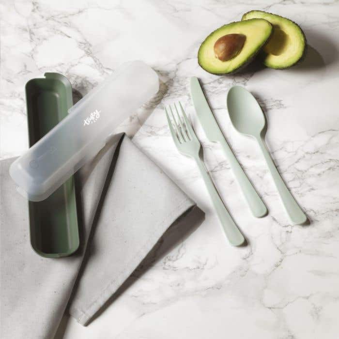 Bestekset Circulware | Herbruikbaar | 3-delig | Met opbergcassette