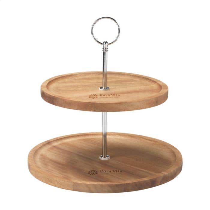 Wooosh Bellamo Duo Tray | Étagère | FSC® Acaciahout | 2-laags