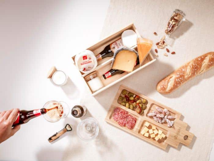Wijnkist Casa de Tapas Large | FSC® hout | Met bamboe tapasbord