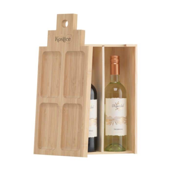 Wijnkist Casa de Tapas Large | FSC® hout | Met bamboe tapasbord