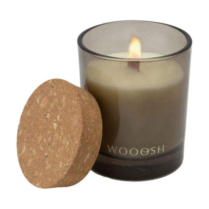 Geurkaars Wooosh | Vijgengeur | 32 uur | Kurken deksel