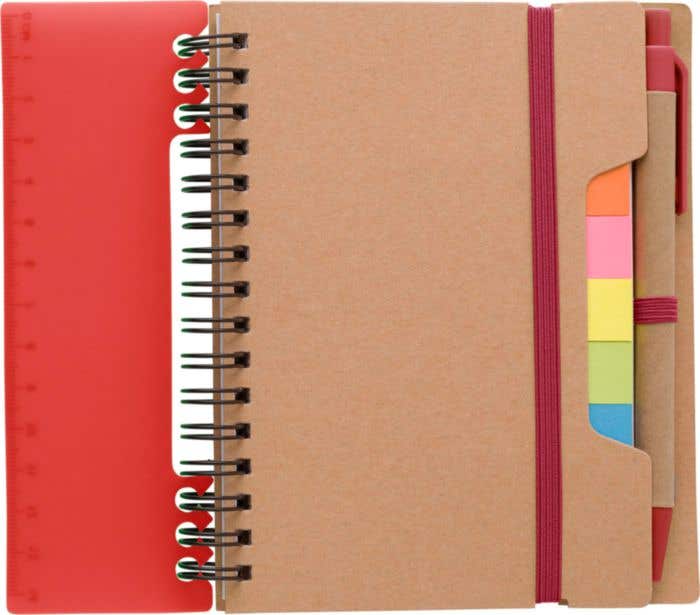 Notitieboek Eco-Wire | A5 | FSC® papier | 60 pagina's | Gelinieerd | Sticky notes