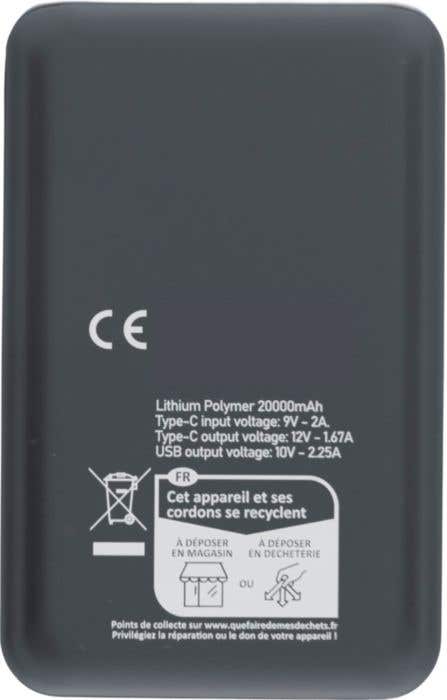 Gerecyclede Powerbank Rayen [20.000 mAh]