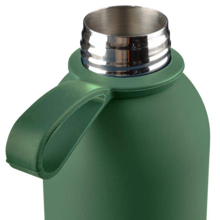 Drinkfles Sena | 500 ml | Gerecycled RVS | Dubbelwandig | Draaglus | Rubberen afwerking