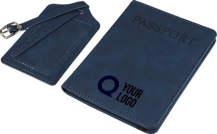 Gerecyclede Paspoorthouder en Bagagelabel Zina [2-delig]