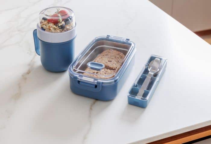 Lunchpot Nivo | 450 ml + 160 ml | 2 vakken | Handvat