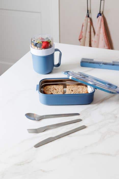 Lunchpot Nivo | 450 ml + 160 ml | 2 vakken | Handvat