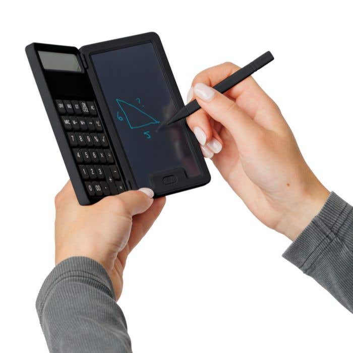Rekenmachine Notex | Gerecycled | Met LCD-schrijftablet en styluspen