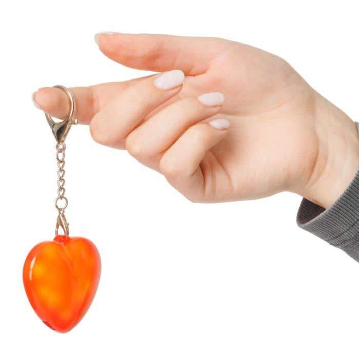Sleutelhanger Gleamo | Hartvorm | Met lampje | Oplaadbaar