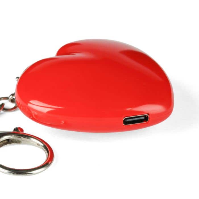 Sleutelhanger Gleamo | Hartvorm | Met lampje | Oplaadbaar