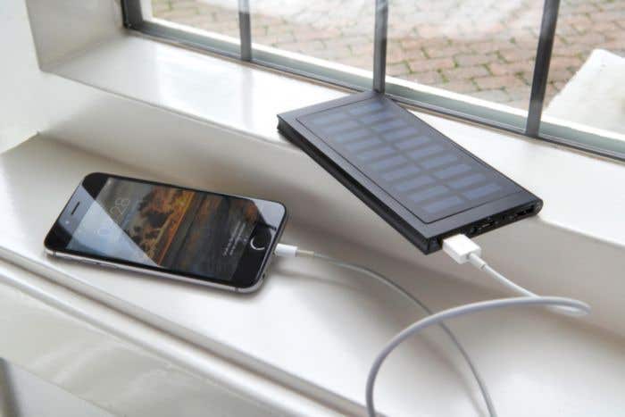 Powerbank Sonne | 8.000 mAh | Solar | LED-indicator