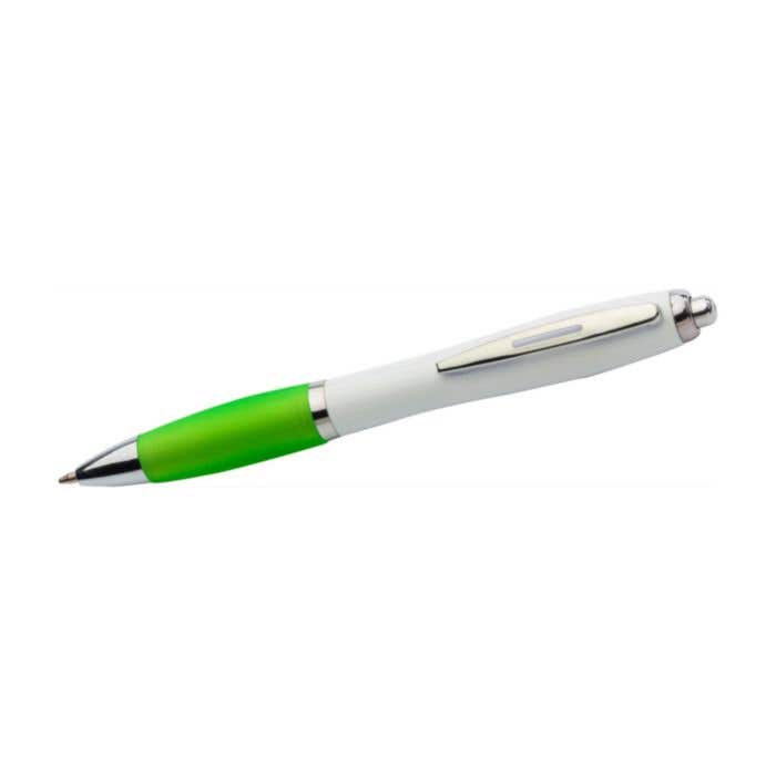 Balpen White Lac | Gerecycled | Gekleurde soft grip