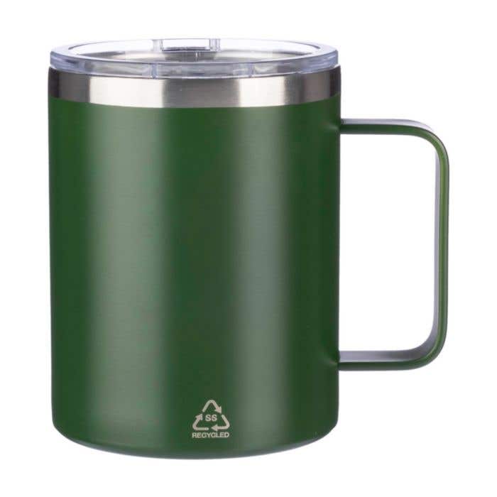 Reisbeker Renate | 300 ml | Gerecycled RVS | Dubbelwandig | Klikdeksel