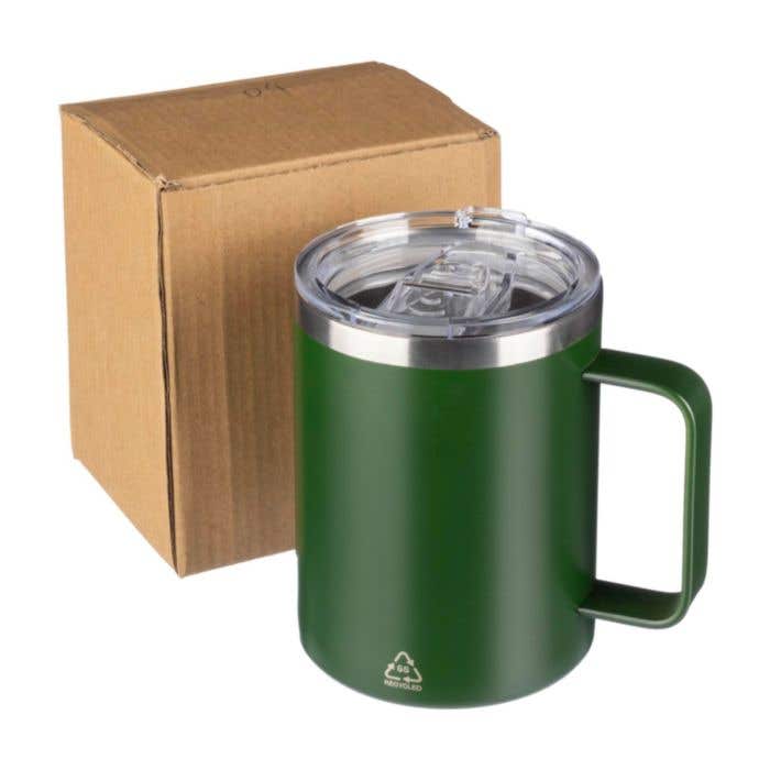 Reisbeker Renate | 300 ml | Gerecycled RVS | Dubbelwandig | Klikdeksel