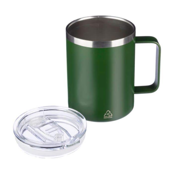 Reisbeker Renate | 300 ml | Gerecycled RVS | Dubbelwandig | Klikdeksel
