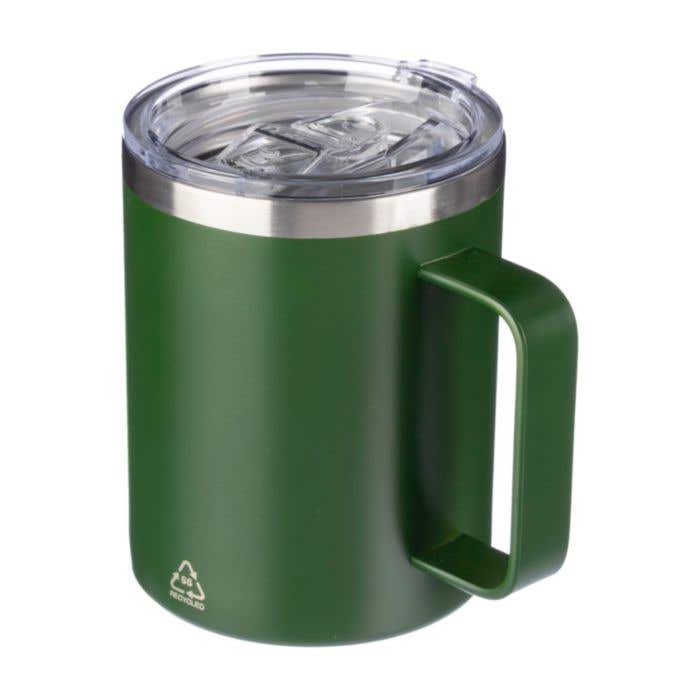 Reisbeker Renate | 300 ml | Gerecycled RVS | Dubbelwandig | Klikdeksel